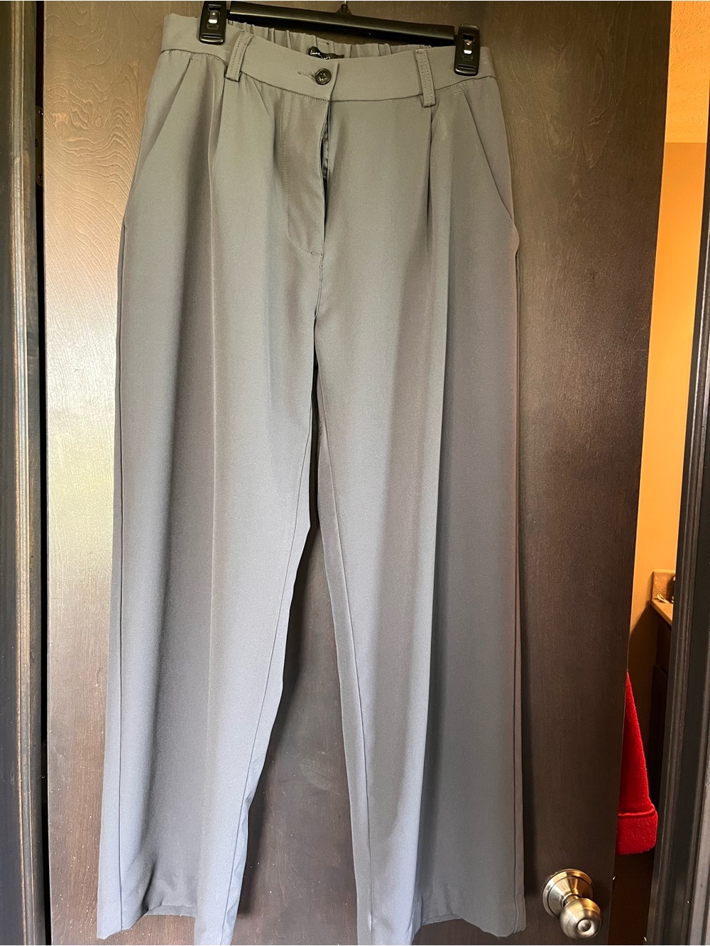 Hunter & Brown Pleated wide leg Dress Pants - Gray
